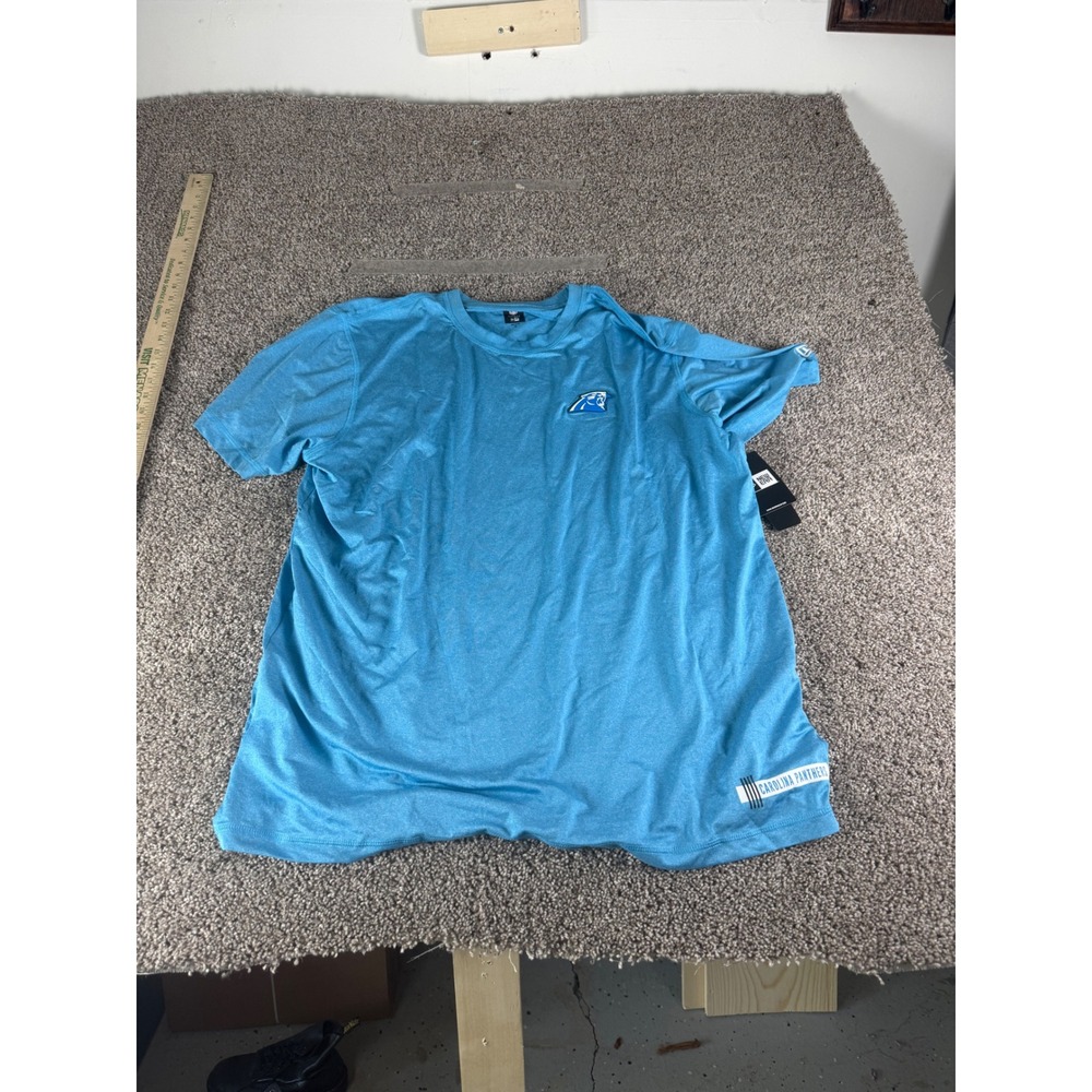 New Era NFL Carolina Panthers Mens XL Blue Heather Performance T-Shirt NWT